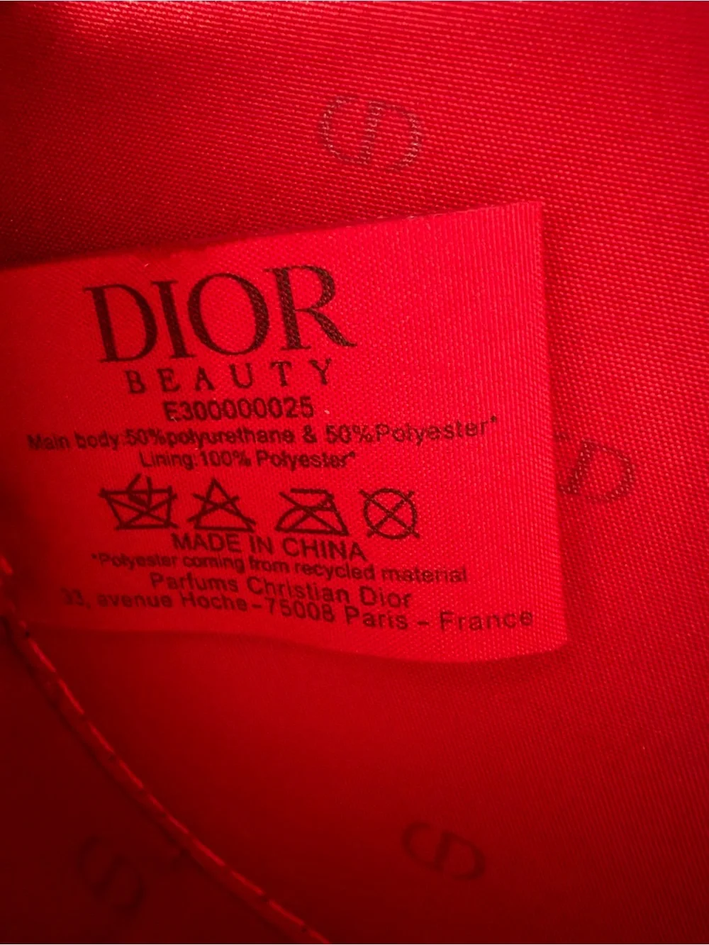 Dior Red Patent Leather Oval Vanity Bag